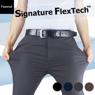 Signature FlexTech™ กางเกงสแล็คทรงเดฟ ไม่ต้องรีด ประหยัดเวลา ระบายอากาศดี กันแสง UV ผ้านุ่ม ใส่สบายกว่า x4 เท่า