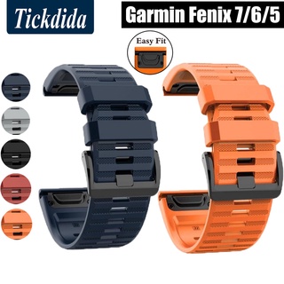 สินค้า สายนาฬิกาข้อมือซิลิโคน 26 มม. 22 มม. สําหรับ Garmin Fenix 7X Fenix 7 Fenix 6 6X Pro Fenix 5 5X Plus