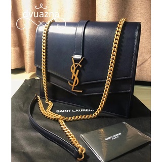 ของแท้ SAINT LAURENT/YSL Sulpice Series Double Flap Chain One Shoulder Crossbody Bag