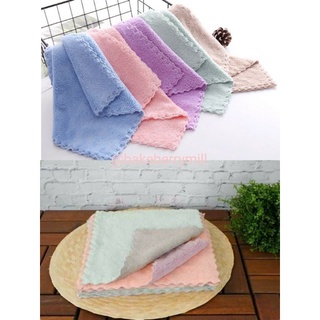 ผ้านาโน ผ้าเช็ดจาน ผ้าอเนกประสงค์แบบสีล้วนและแบบ 2 สี  (มีขนาด 25×25 ซม. / 30×30 ซม.) ราคา/ผืน