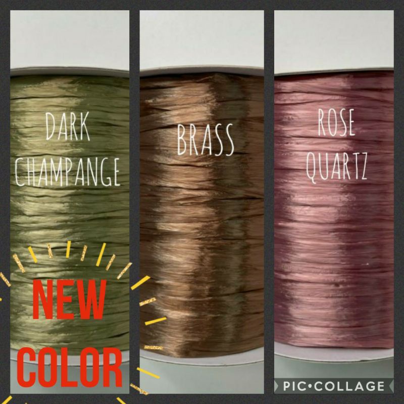 Metallic Tone Raffia yarn ไหมราฟเฟียยาว 250 ม. | Shopee Thailand