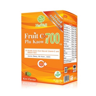 ภาพหน้าปกสินค้าNatwell Fruit C 700 Plu Kaow แนทเวลล์ ช่วยเสริมภูมิต้านทาน ลดภูมิแพ้ ปรับสมดุล จำนวน 1 กล่อง บรรจุ 10 ซอง (15239) จากร้าน medicalhub115 บน Shopee