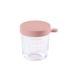 BEABA กระปุกแก้วเก็บอาหาร ฝาปิดสูญญากาศ conservative glass jar 250 ml - VINTAGE PINK