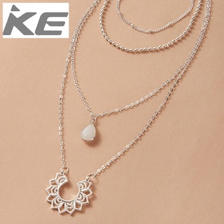 Jewelry temperament commuter drop-shaped diamond V-shaped lace 4-necklace sweater chain for gi