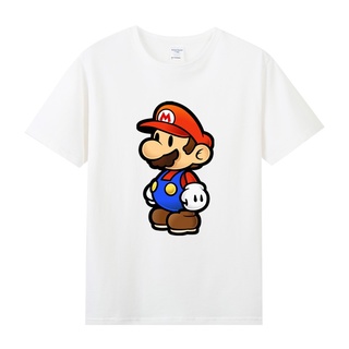 เสื้อยืดผ้าฝ้าย✐∏▥Cotton Crew Neck Men s T-Shirt Short Sleeve Half Summer Teen Clothes Game Cartoon MarioL XL  XXL 3XL
