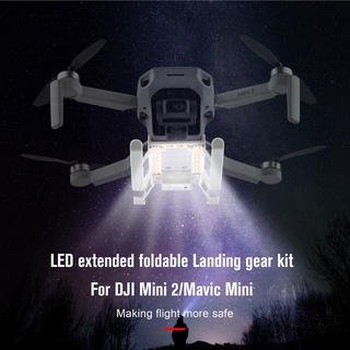 ภาพหน้าปกสินค้าMini 2 Landing Gear ชุดอุปกรณ์เสริมโคมไฟ Led แบบพับได้สําหรับ Dji Mavic Mini / Mini 2 Drone ที่เกี่ยวข้อง