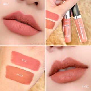 SET GLOSS MYCA R2+M12 (เซ็ตคู่ 2 ชิ้น) กลอสเนื้อแมท สีสันสวยงาม เนื้อสัมผัสนุ่ม เนียนละเอียด เกลี่ยง่าย กันน้ำ ติดทนนาน