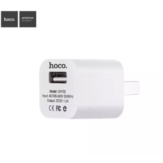 ภาพสินค้าหัวชาร์จ Hoco UH102 ของแท้100% 1 USB 1แอมป์ จากร้าน shenzhencenter บน Shopee ภาพที่ 1