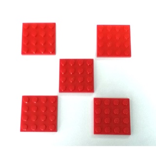 RED PLATE 4 X 4 # ชุดต่อสำหรับงาน MODIFY ยึดเข้ากับ BRICKS ต่างๆ # จำนวน 5 แผ่น ต่อชุด # สีแดง