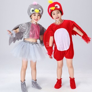 สินค้า (พร้อมส่งสีแดง) ชุดแฟนซีนก แฟนซีเด็กนก นก รุ่น ชุดนกเด็ก Bird Kids Fancy ชุดนก
