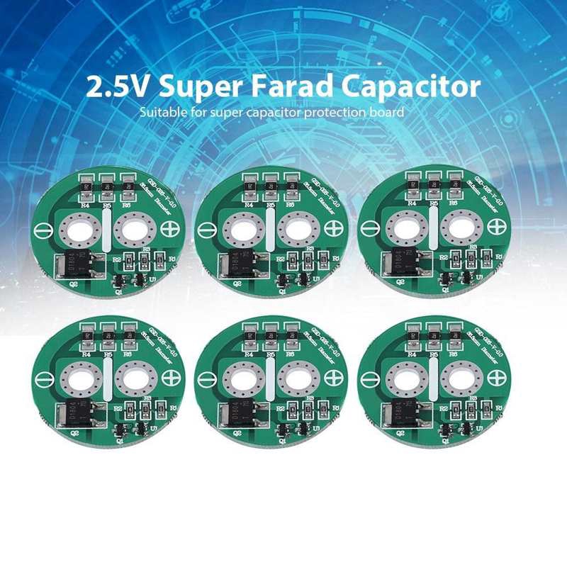 ภาพหน้าปกสินค้า6 ชิ้น/ชุด super farad capacitor 2 . 5 v แผ่นบอร์ดโมดูลสําหรับเชื่อมต่อ