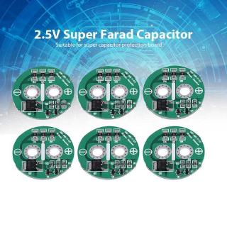 สินค้า [Ready Stock] 6 ชิ้น/ชุด super farad capacitor 2 . 5 v แผ่นบอร์ดโมดูลสําหรับเชื่อมต่อ