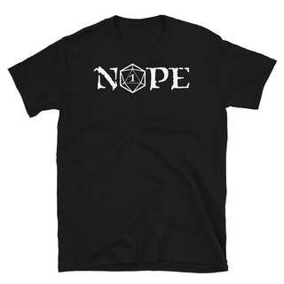 เสื้อยืดผ้าฝ้ายพิมพ์ลายคลาสสิก พร้อมส่ง เสื้อยืดลําลอง แขนสั้น พิมพ์ลาย Nope D20 Dd Dungeons Dragons Dnd Gift หลากสี สํา