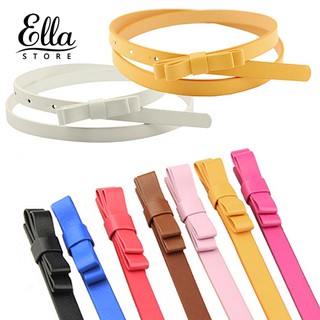 ella เข็มขัดสตรีสี 2 ชิ้นเข็มขัดหนัง pu เข็มขัด