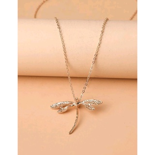 สร้อยคอแฟชั่น สร้อยคอแมลงปอ Dragonfly Charm Necklace สีทอง (ส่งจากไทย)