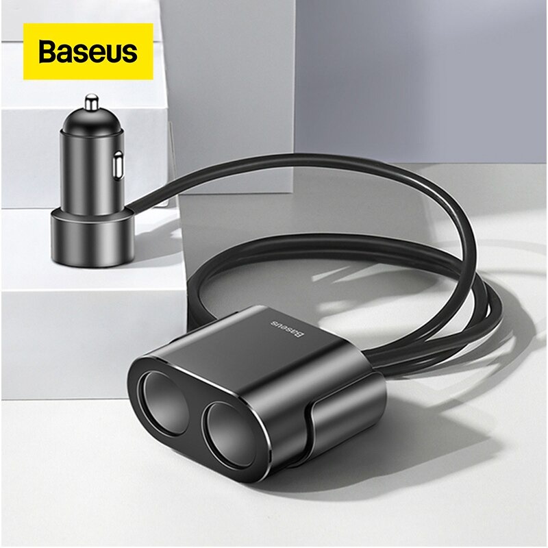 [แพ็คส่ง 1 วัน] Baseus ที่ชาร์จ USB Dual Car Splitter Cigarette Lighter ...