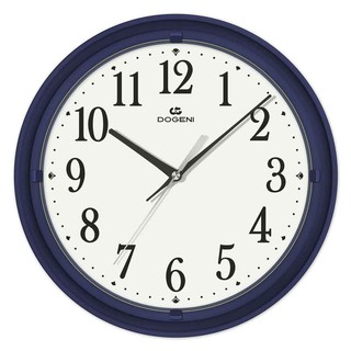 นาฬิกาแขวน พลาสติก 12 นิ้ว DOGENI WNP023BU สีน้ำเงิน นาฬิกาแขวนสไตล์เรียบง่าย จาก DOGENI นาฬิกาแขวนผนังทรงกลมที่ทำงานได้