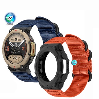 สาย amazfit t rex 2 t-rex 2 สาย สายถักไนลอน amazfit trex 2 สาย สำหรับนาฬิกาอัฉริยะ  เคส amazfit trex 2 t-rex 2 เคส amazfit t rex 2 เคส เคสป้องกัน