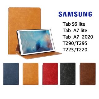 เคสฝาพับ หนัง แท็บเล็ต ใส่นามบัตรได้ For Samsung Galaxy Tab S6 lite /Tab S6 /Tab S7/Tab S7plus/ TAB A7 2020 T505/T500