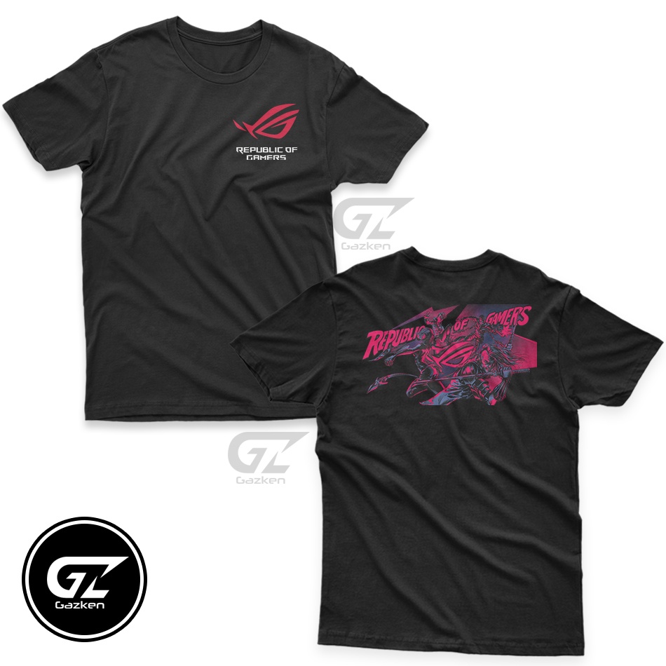 Asus ROG Republic of Gamers Squads Warrior เสื้อยืดผ้าฝ้าย Combed 30s ...