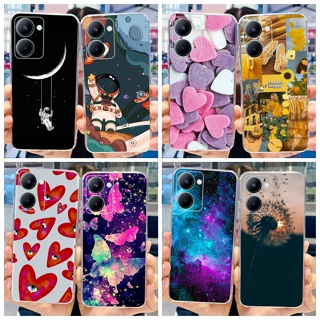 เคสโทรศัพท์มือถือ ซิลิโคนนิ่ม แบบใส ลายผีเสื้อ สําหรับ Realme C35 RMX3511 Narzo 50A Prime RMX3516 Capa