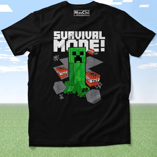 [MaxChi] เสื้อยืด พิมพ์ลาย Minecraft TNT สีดํา สําหรับวัยรุ่น ครอบครัว