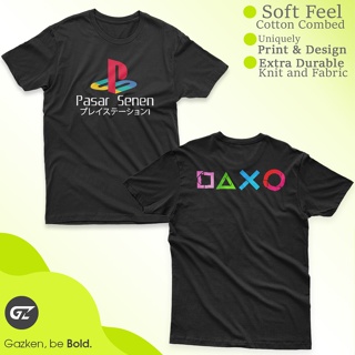 Gazken เสื้อยืด พิมพ์ลาย Senen Market PS Joy of Play Gamer Distro สําหรับผู้ชาย