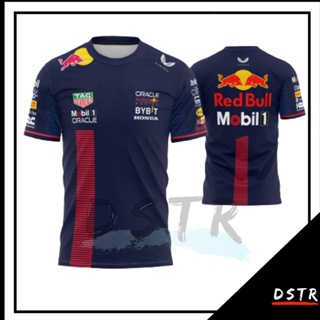 เสื้อกีฬาแขนสั้น ลายทีมแข่งรถ Jersey F1 Formula One Team Redbull 2023 สีน้ําเงิน ไซซ์ XS-6XL