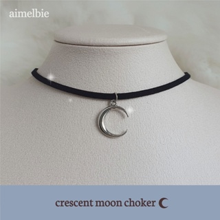 ♥ เครื่องประดับ รูปแอมเมลบี้ สไตล์เกาหลี ♥ Crescent Moon Choker - Silver ver.