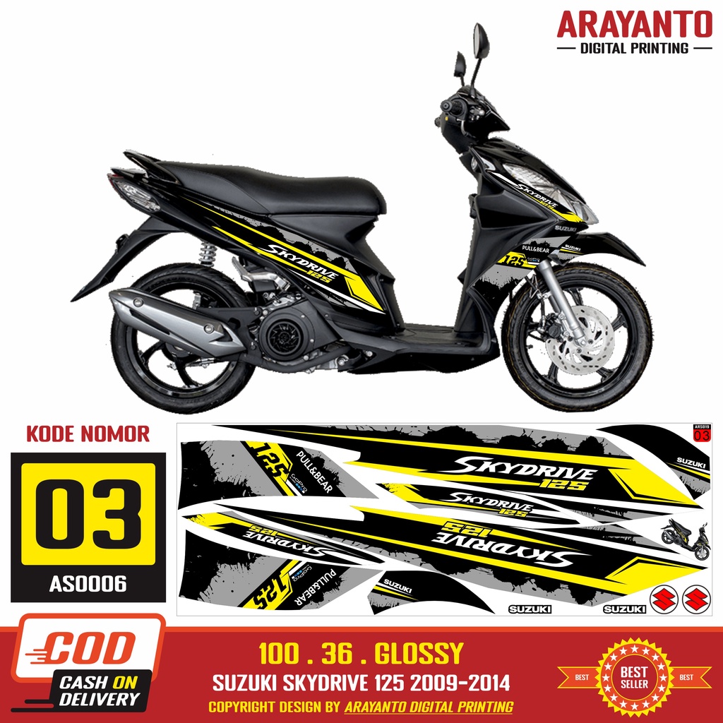 สติกเกอร์กราฟฟิค-suzuki-skydrive-striping-125-2009-2014-as0006-doff-glossy