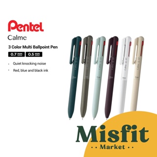 Pentel Calme ปากกาลูกลื่น 0.5 0.7 มม. 3 สี