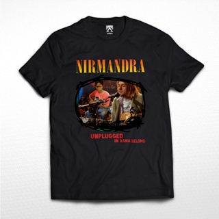 เสื้อยืด พิมพ์ลาย Nirvana x Mandra สไตล์ร็อค สําหรับผู้ชาย และผู้หญิง
