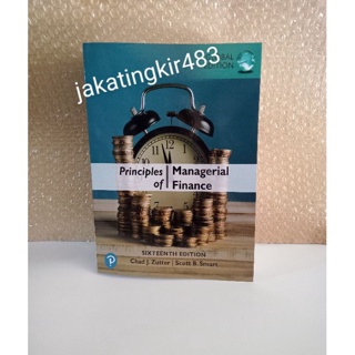 หนังสือ Principles Of Managerial Finance รุ่นที่ 16