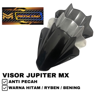 Hitam JUPITER MX KING MX VISOR NEW MX OLD MX 135 BATMAN MODEL Black Color BATMAN VISOR MX VISOR MXKING WINSIL MOTOR JUPITER WINDSHIELD JUPITER PNP Variation