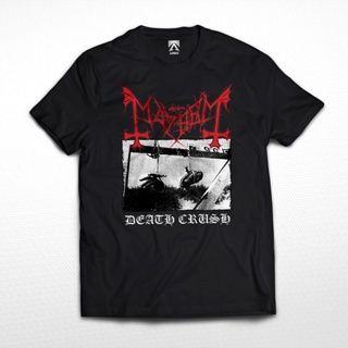 เสื้อยืด พิมพ์ลาย Mayhem Death Crush BAND สีดํา สําหรับผู้ชาย และผู้หญิง