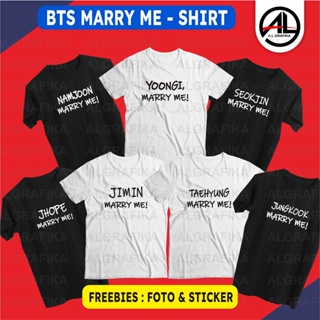 เสื้อยืด พิมพ์ลาย Yoongi MARRY ME SUGA JUNGKOOK TAEHYUNG JIMIN JIN NAMJOON JHOPE KPOP BTS ARMY