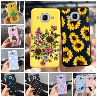 เคสโทรศัพท์ ซิลิโคนนิ่ม กันกระแทก ลายดอกทานตะวัน สําหรับ Samsung Galaxy J2 Pro 2016 J210F J210G J2 J2Pro 2016