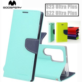 Samsung Galaxy S23 S22 Ultra Plus รุ่น Mercury Goospery Fancy Diary Colorful PU Leather Wallet Flip Case