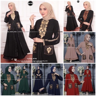 Gamis Abaya Turkey 2175 ชุดเดรส ปักลาย สําหรับสตรีชาวมุสลิม