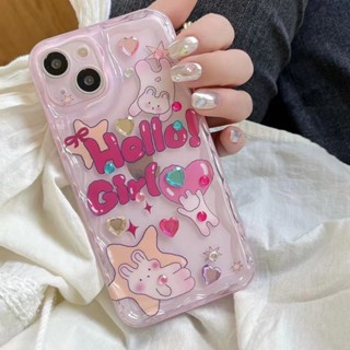 เคสโทรศัพท์มือถือ tpu นิ่ม ลาย hello girl สําหรับ iPhone 12pro 14 14promax 14pro 13pro 13promax