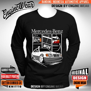 เสื้อยืด พิมพ์ลายรถยนต์ mercedes benz W124 W202 W115 W123 W203 W204 W210 W211 W212 W140