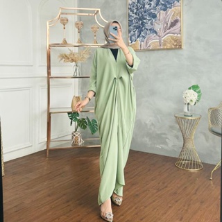 Kaftan POLOS CRINKLE AIRFLOW ใหม่ล่าสุด GAMIS 2023 Eid GAMIS