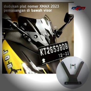 ใหม่ XMAX 2023 อุปกรณ์เมาท์ขาตั้ง ติดป้ายทะเบียนรถยนต์