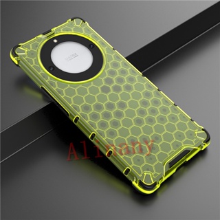 เคสสำหรับ Honor X9A 5G Case พลาสติกแบบแข็ง Shockproof Honeycomb Clear Phone Casing HonorX9A 5G Back Cover