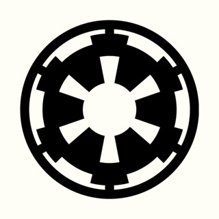 สติกเกอร์ไวนิล ลายโลโก้ Star Wars Galatic Empire สําหรับติดตกแต่ง