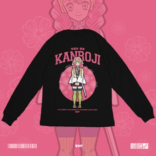 เสื้อแขนยาว ลายการ์ตูนอนิเมะ Mitsuri Kanroji Kimetsu no Yaiba Demon Slayer Love Hashira Kaos สไตล์ญี่ปุ่น