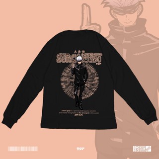 เสื้อยืดแขนยาว พิมพ์ลายอนิเมะ Gojo Satoru Jujutsu Kaisen Jujutsu Sorcerer สไตล์ญี่ปุ่น