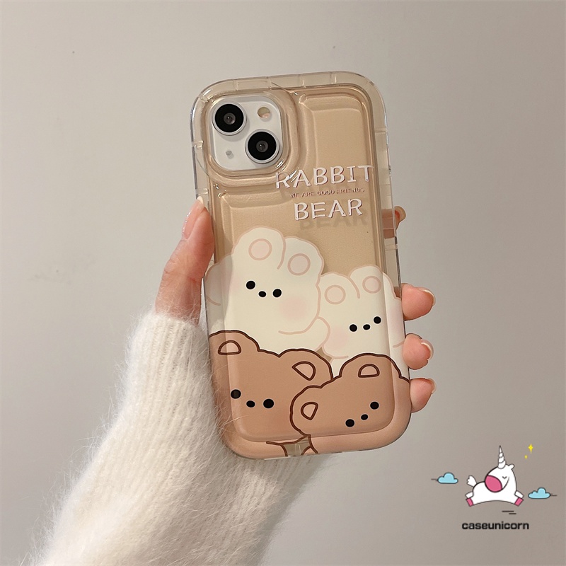 เคสโทรศัพท์มือถือแบบนิ่ม-tpu-ใส-กันกระแทก-ลายการ์ตูนหมี-กระต่ายน่ารัก-สําหรับ-redmi-12c-9-10c-10-a1-10a-9a-9t-9c-nfc-note11-poco-f4-redmi-note-10-8-10s-9-11-11s-note10-note9