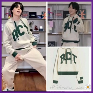 เสื้อกันหนาว มีฮู้ด ลาย RCl Jimin BTS dancetime Ig สีเขียวอ่อน