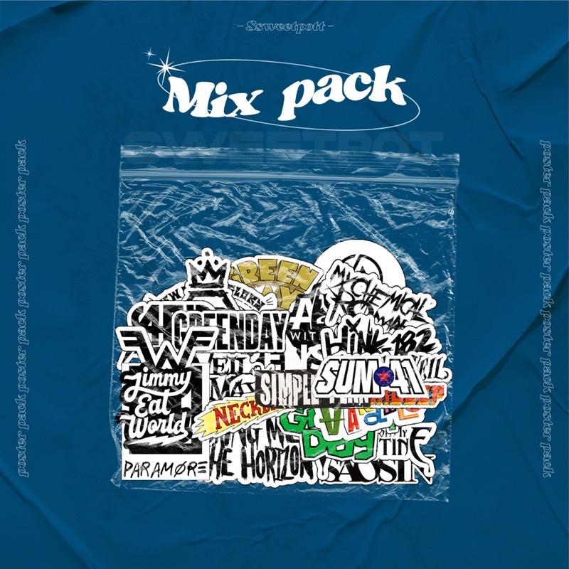 แพ็กสติ๊กเกอร์ [MIX BAND EDITION: EMO, POP PUNK, HEAVY METAL, POST ...